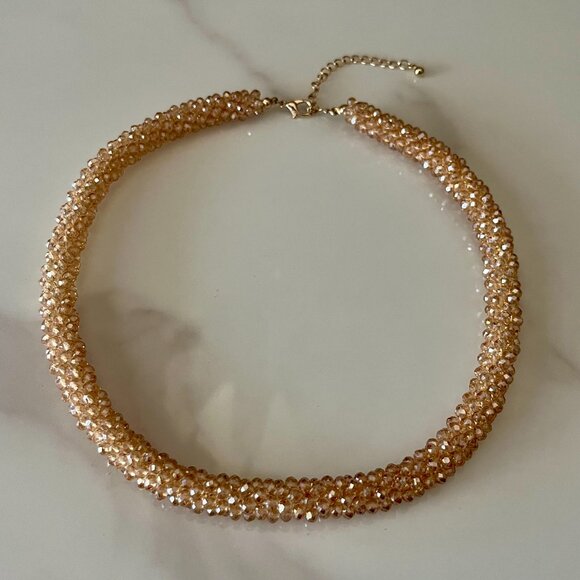 Champagne Bead Necklace NWOT - Picture 1 of 3
